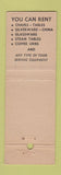 Matchbook Cover - Lonnecke Catering Chicago IL WEAR