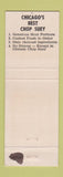 Matchbook Cover - Jimmy Wong's Chicago IL Chinese Food WEAR