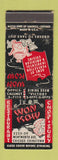 Matchbook Cover - Wow Kow Chinese Food Chicago IL WEAR