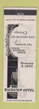 Matchbook Cover - Webster Hotel Chicago IL Daniel Webster Room
