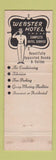 Matchbook Cover - Webster Hotel Chicago IL Daniel Webster Room