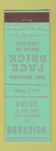 Matchbook Cover - Dunbrick Face Brick Chicago IL Stuart Goranson
