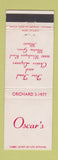 Matchbook Cover - Oscar's Restaurant Morton Grove IL