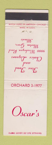 Matchbook Cover - Oscar's Restaurant Morton Grove IL