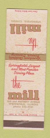 Matchbook Cover - The Mill Springfield IL