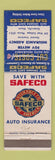 Matchbook Cover - Safeco Insurance Greenville IL