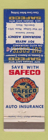 Matchbook Cover - Safeco Insurance Greenville IL