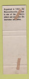 Matchbook Cover - Massachusetts Mutual Insurance Ray Wiegert Rockford IL