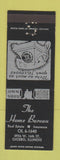 Matchbook Cover - Home Bureau Insurance Real Estate Cicero IL