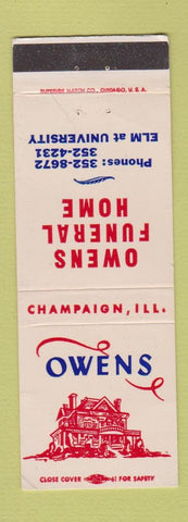 Matchbook Cover - Owens Funeral Home Champaign IL