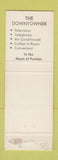 Matchbook Cover - The Downtowner Motel Pontiac IL