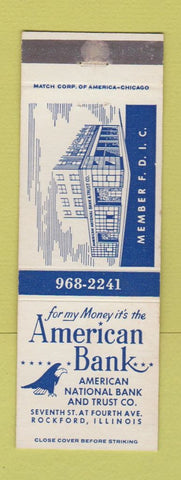 Matchbook Cover - American Bank Rockford IL