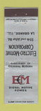 Matchbook Cover - Electro Motor Corp General Motors La Grange IL WEAR