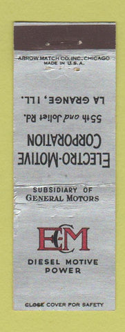 Matchbook Cover - Electro Motor Corp General Motors La Grange IL WEAR