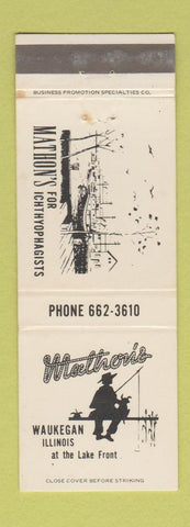 Matchbook Cover - Mathon's Restaurant Waukegan IL