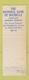 Matchbook Cover - National Bank of Rochelle IL WEAR