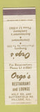 Matchbook Cover - Orgo's Restaurant Hillside IL