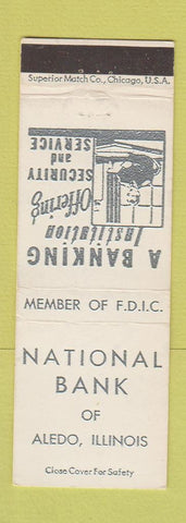 Matchbook Cover - National Bank of Aledo IL