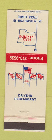 Matchbook Cover - Flag Gardens Itasca IL