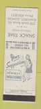 Matchbook Cover - Snack Time Elmhurst IL girlie