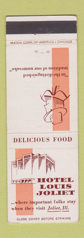 Matchbook Cover - Hotel Louis Joliet IL #2 WHITE