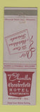 Matchbook Cover - Hotel Chandler Chesterfield Rockford IL