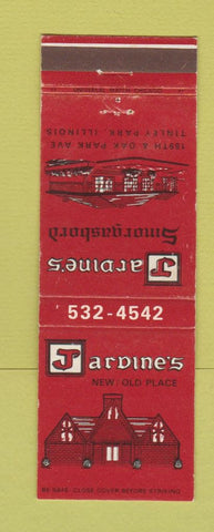 Matchbook Cover - Jardine's Smorgasbord Tinley Park IL