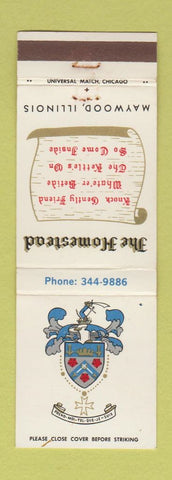 Matchbook Cover - The Homestead Restaurant Maywood IL