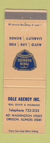 Matchbook Cover - Pekin Insurance Ogle Agency Oregon IL