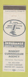 Matchbook Cover - Robert Cunningham Insurance Mason City IL