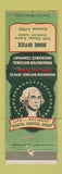 Matchbook Cover - George Washington Insurance Home Office Evanston IL