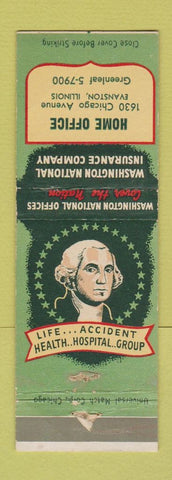 Matchbook Cover - George Washington Insurance Home Office Evanston IL