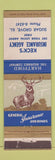 Matchbook Cover - Keck's Insurance Hartford Sugar Grove IL WEAR