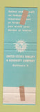 Matchbook Cover - USF&G Insurance Brereton Real Estate Belvidere IL