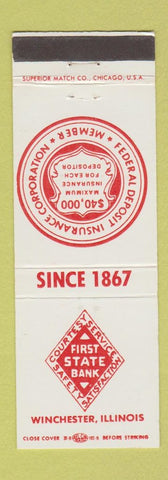 Matchbook Cover - First State Bank Winchester IL
