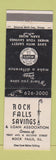 Matchbook Cover - Rock Falls Savings and Loan IL