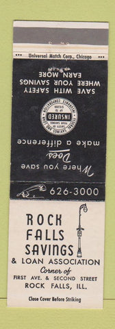 Matchbook Cover - Rock Falls Savings and Loan IL