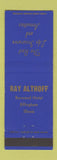 Matchbook Cover - Ray Althoff Insurance Effingham IL