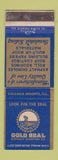 Matchbook Cover - Gold Seal Asphalt Roofing Chicago Heights IL
