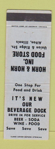 Matchbook Cover - Horn & Horn Food Store Alton IL
