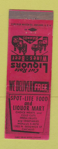 Matchbook Cover - Spot Lite Grocery Liquor Chicago IL
