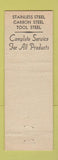 Matchbook Cover - Steel Warehousing Chicago IL WEAR