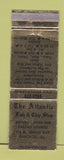 Matchbook Cover - Atlantic Fish & Chips Shop Chicago IL Irish Pub WORN