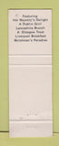 Matchbook Cover - Atlantic Fish & Chips Shop Chicago IL Irish Pub WORN