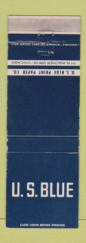 Matchbook Cover - US Blue Print Paper Chicago IL WEAR