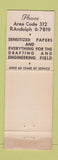 Matchbook Cover - US Blue Print Paper Chicago IL WEAR