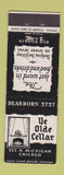 Matchbook Cover - Ye Olde Cellar Chicago IL