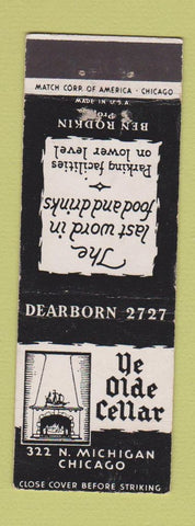 Matchbook Cover - Ye Olde Cellar Chicago IL