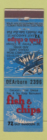 Matchbook Cover - Fish & Chips Chicago IL