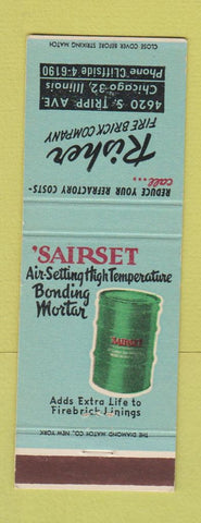 Matchbook Cover - Risher Fire Brick Company Chicago IL